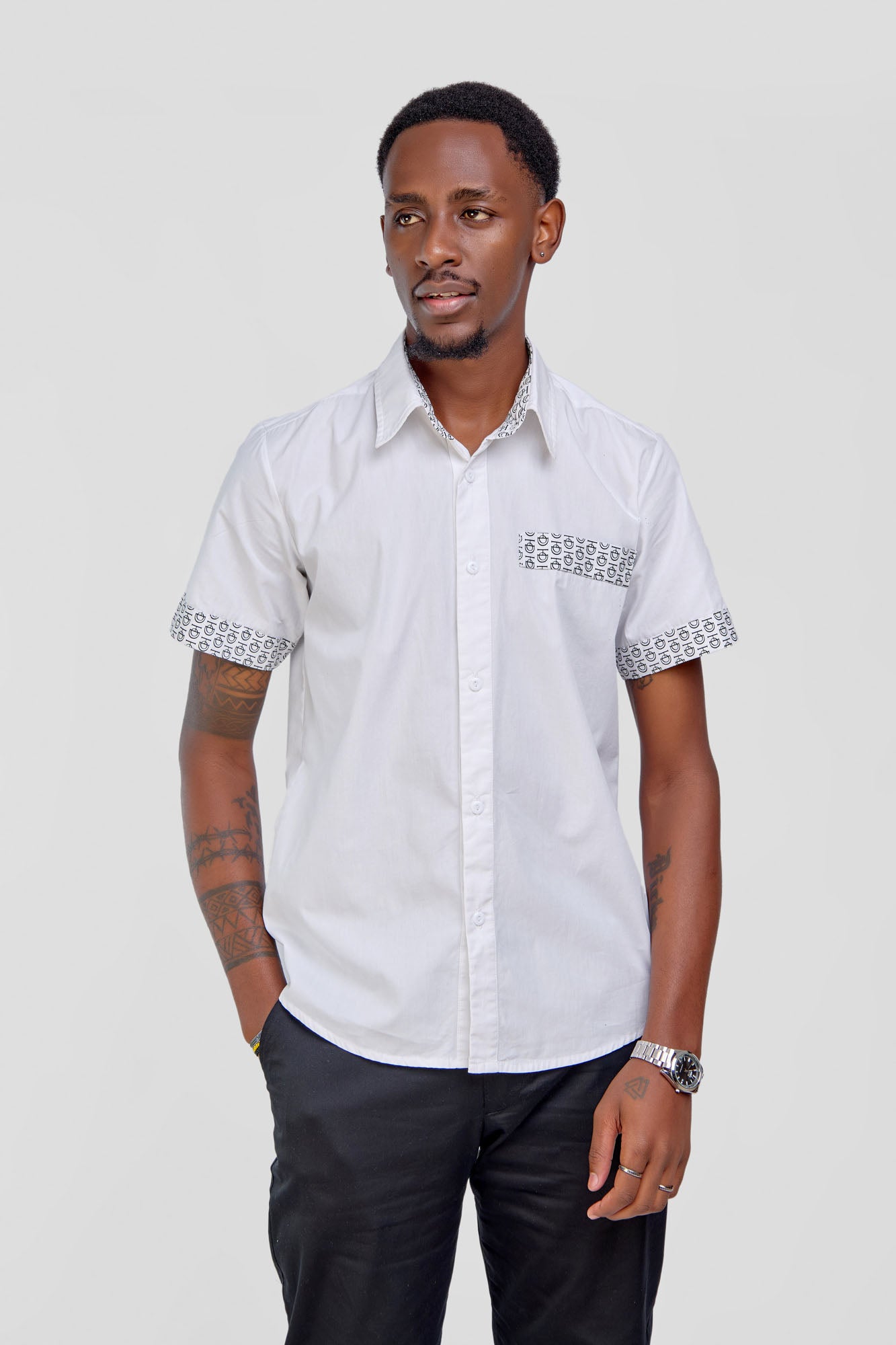 Men's Short Sleeve Shirt - White