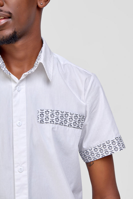 Men's Short Sleeve Shirt - White