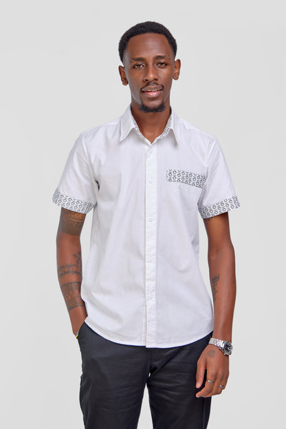 Men's Short Sleeve Shirt - White