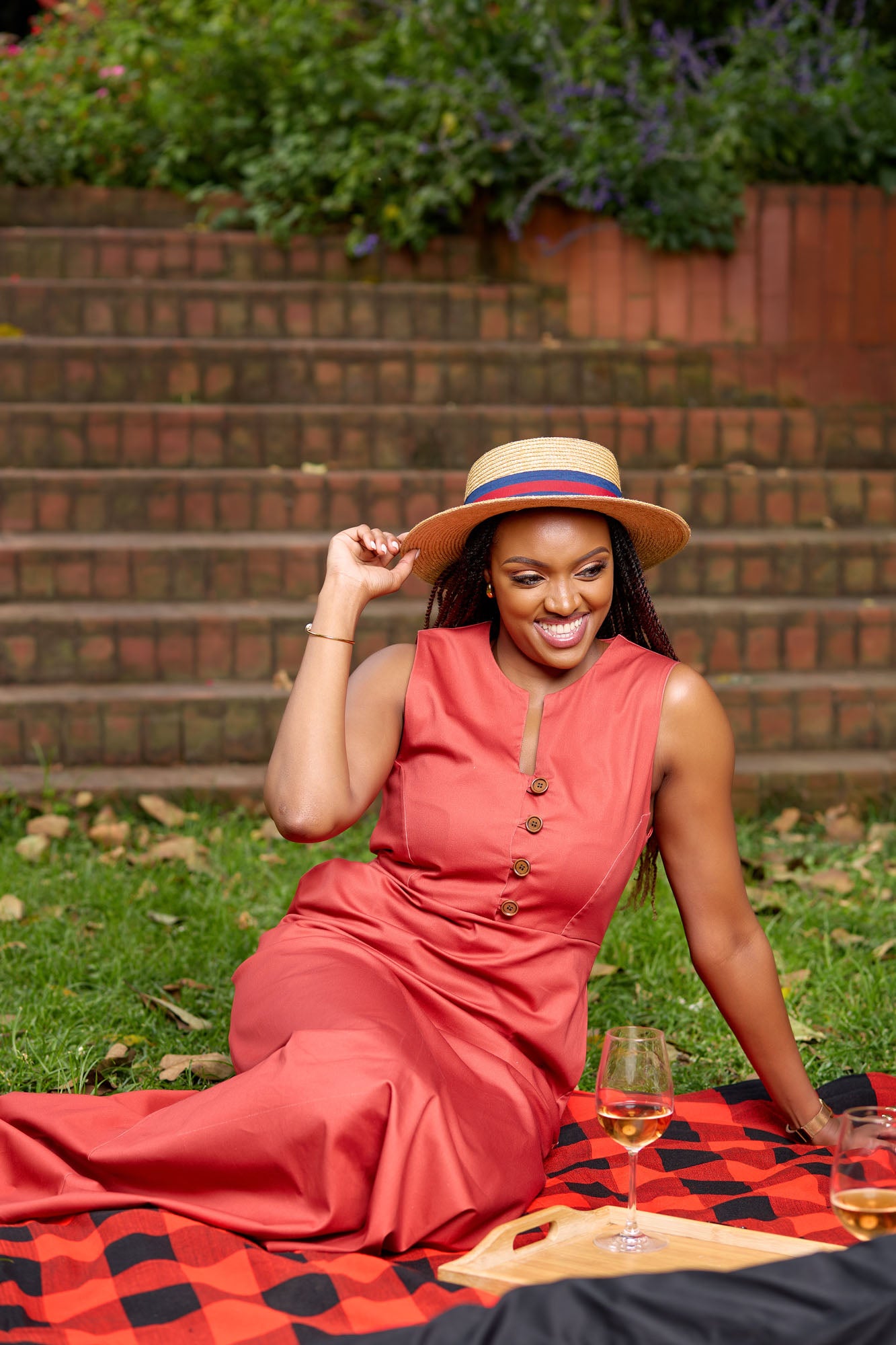 Cotton Maxi Dress - Rust